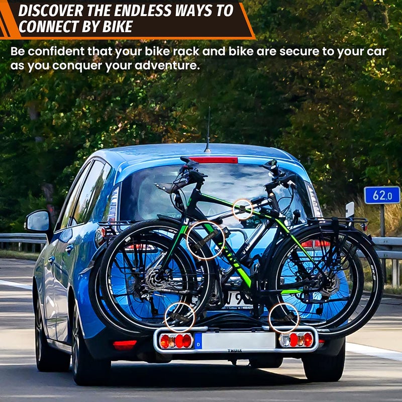 Boncas Adjustable Bike Rack Strap 24" Bicycle Wheel Stabilizer Straps with Innovative Gel Grip Keep The Bicycle Wheel from Spinning - Black 4 Pack - Image 5